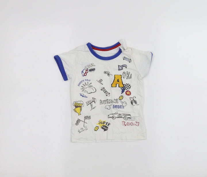 Matalan Baby White   Basic T-Shirt Size 12-18 Months