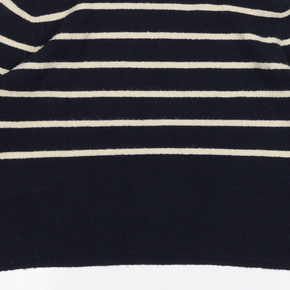Oasis Womens Blue Striped  Pullover Jumper Size M