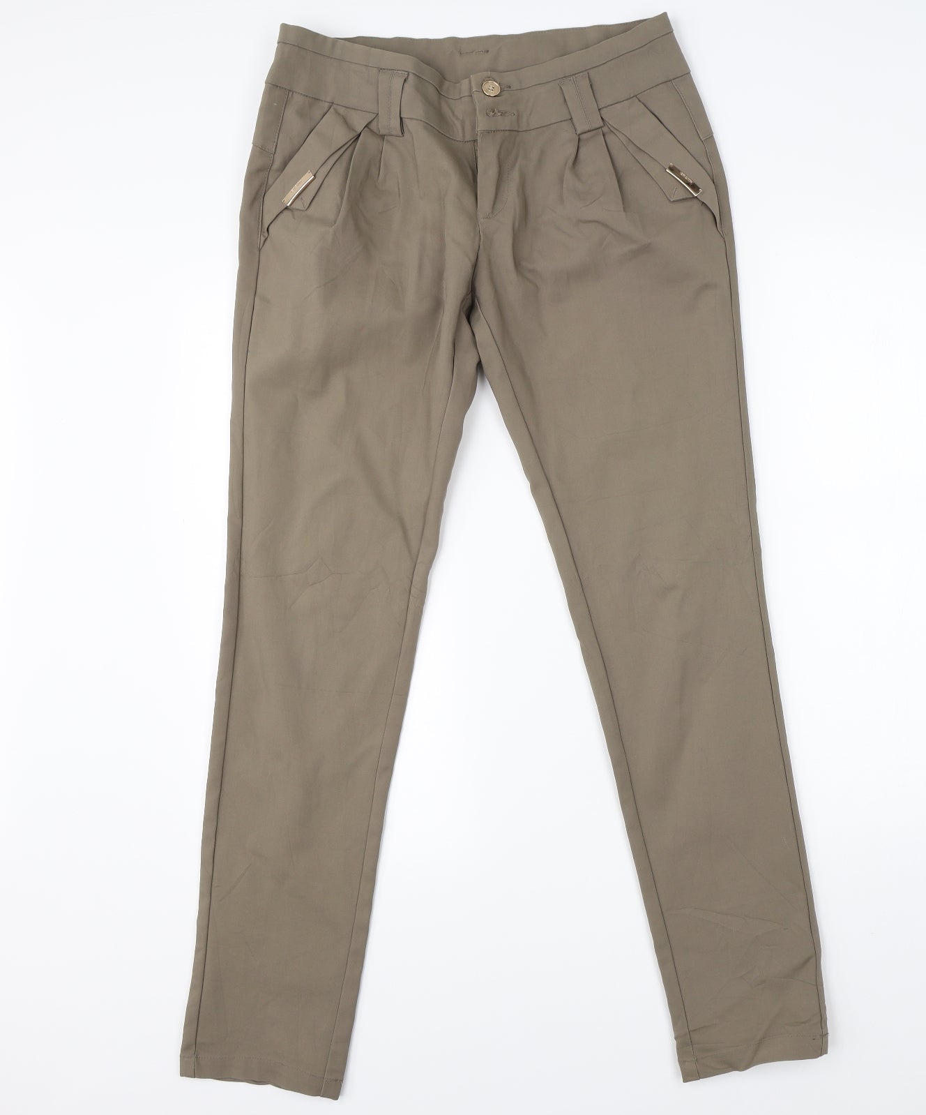 Preworn Womens Green   Dress Pants Trousers Size XL L30 in