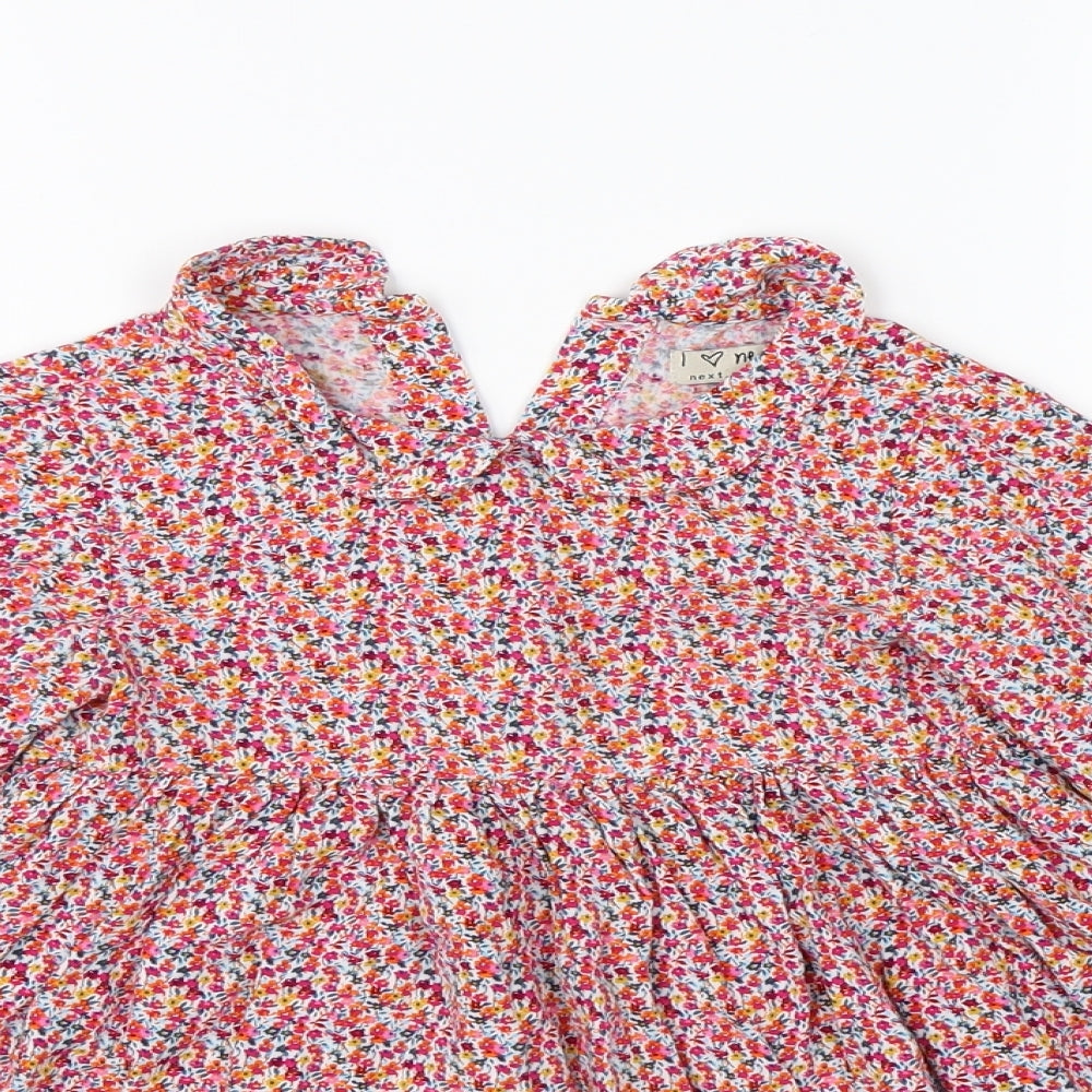 NEXT Girls Pink Floral  A-Line  Size 5-6 Years