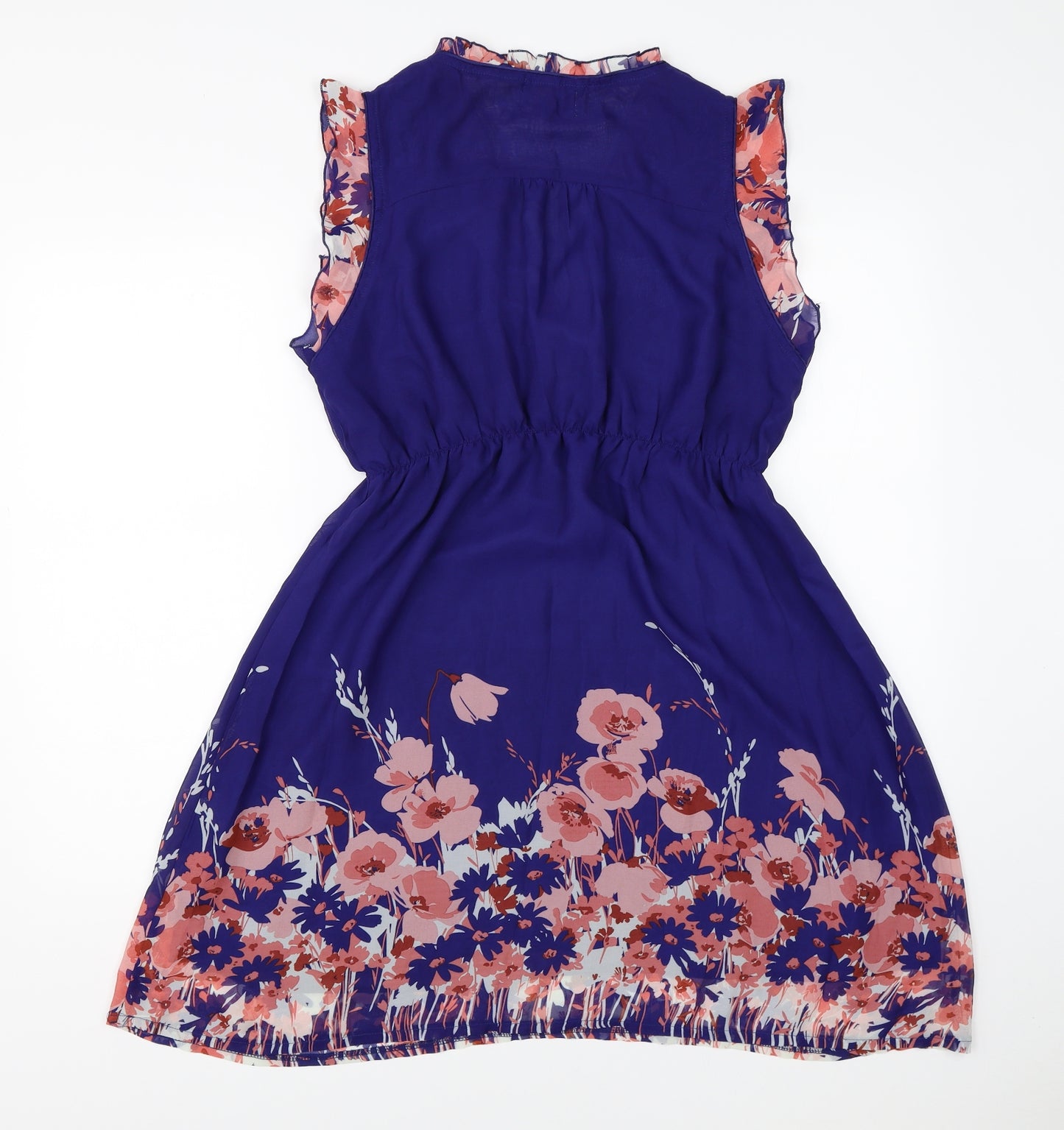 Aprico Womens Blue Floral  Shift  Size M