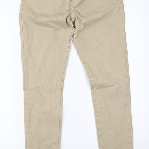 Yes Yes Womens Beige   Chino Trousers Size 28 in L28 in
