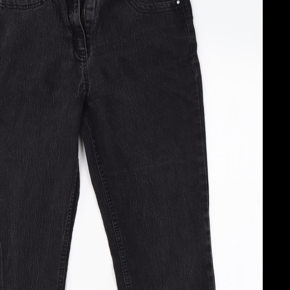 George Womens Black  Denim Bootcut Jeans Size 14 L28 in