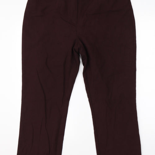 M&S Womens Red   Dress Pants Trousers Size 34 in L24 in