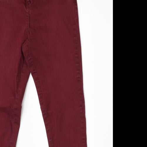 Papaya Womens Red  Denim Skinny Jeans Size 10 L26 in