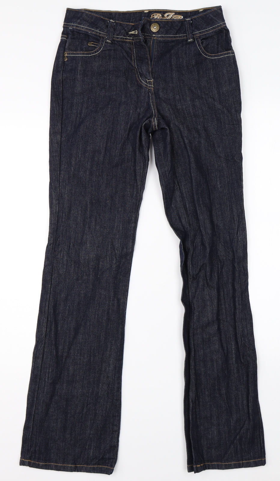Debenhams Womens Blue  Denim Straight Jeans Size 8 L30 in