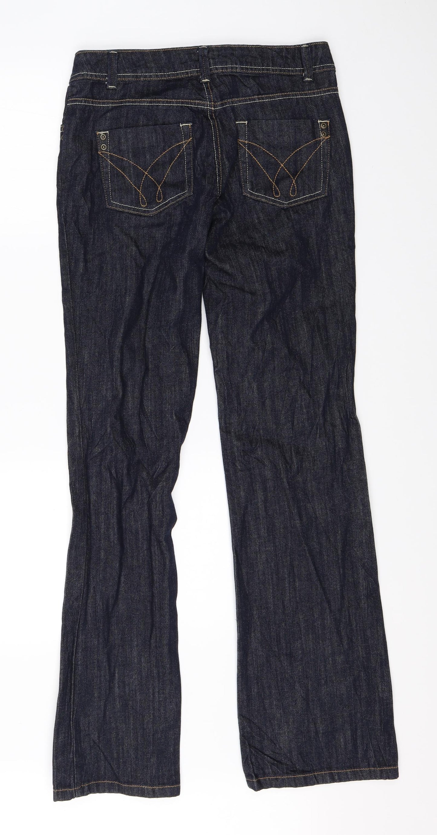 Debenhams Womens Blue  Denim Straight Jeans Size 8 L30 in