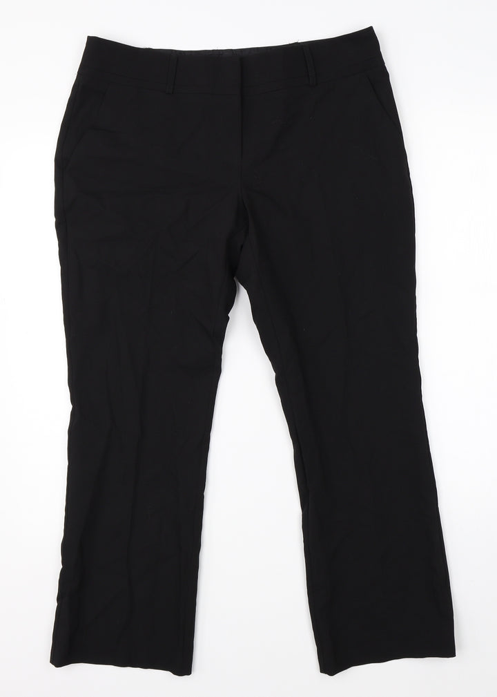 Dorothy Perkins Womens Black Dress Pants Trousers Size 12 L24 in
