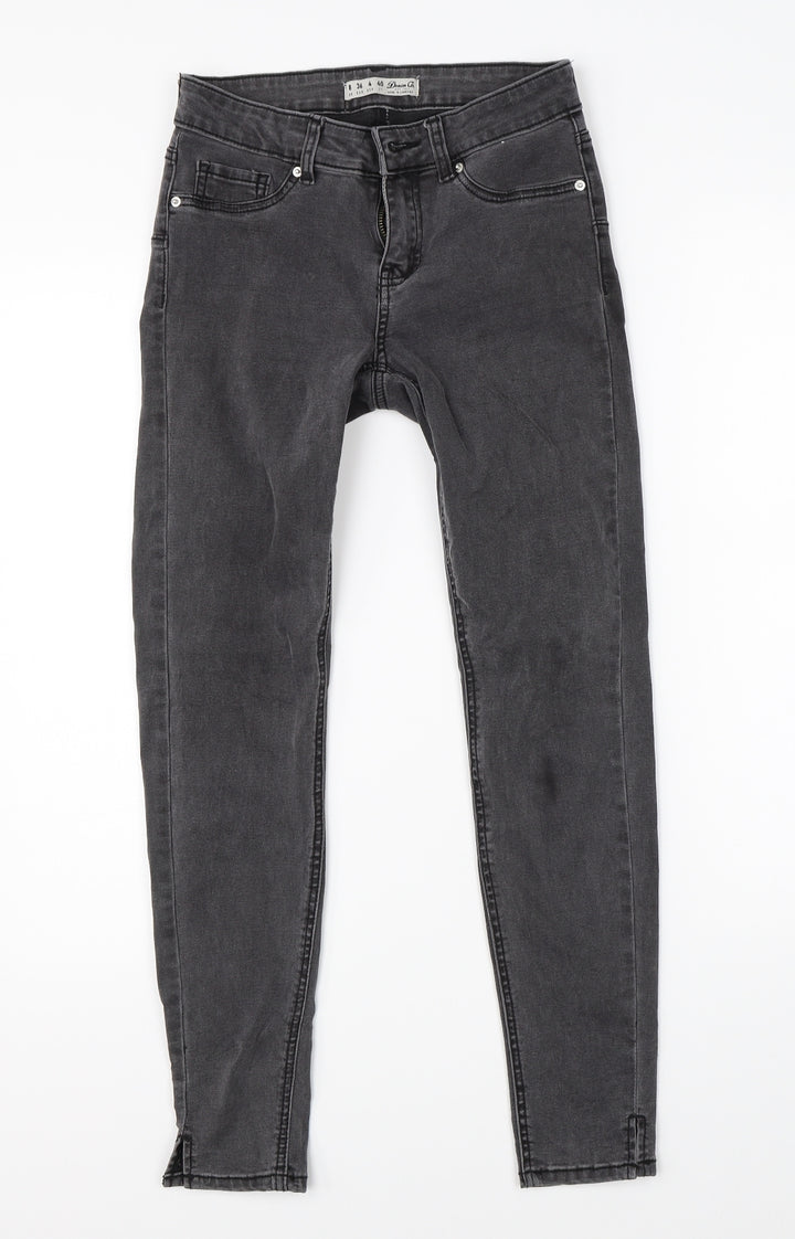 Denim Co Womens Black Denim Skinny Jeans Size 8 L25 in