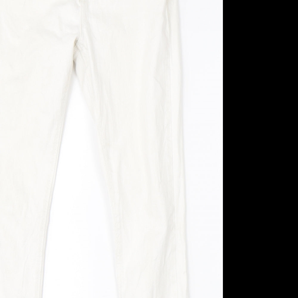 Preworn Mens White  Denim Straight Jeans Size 32 L34 in