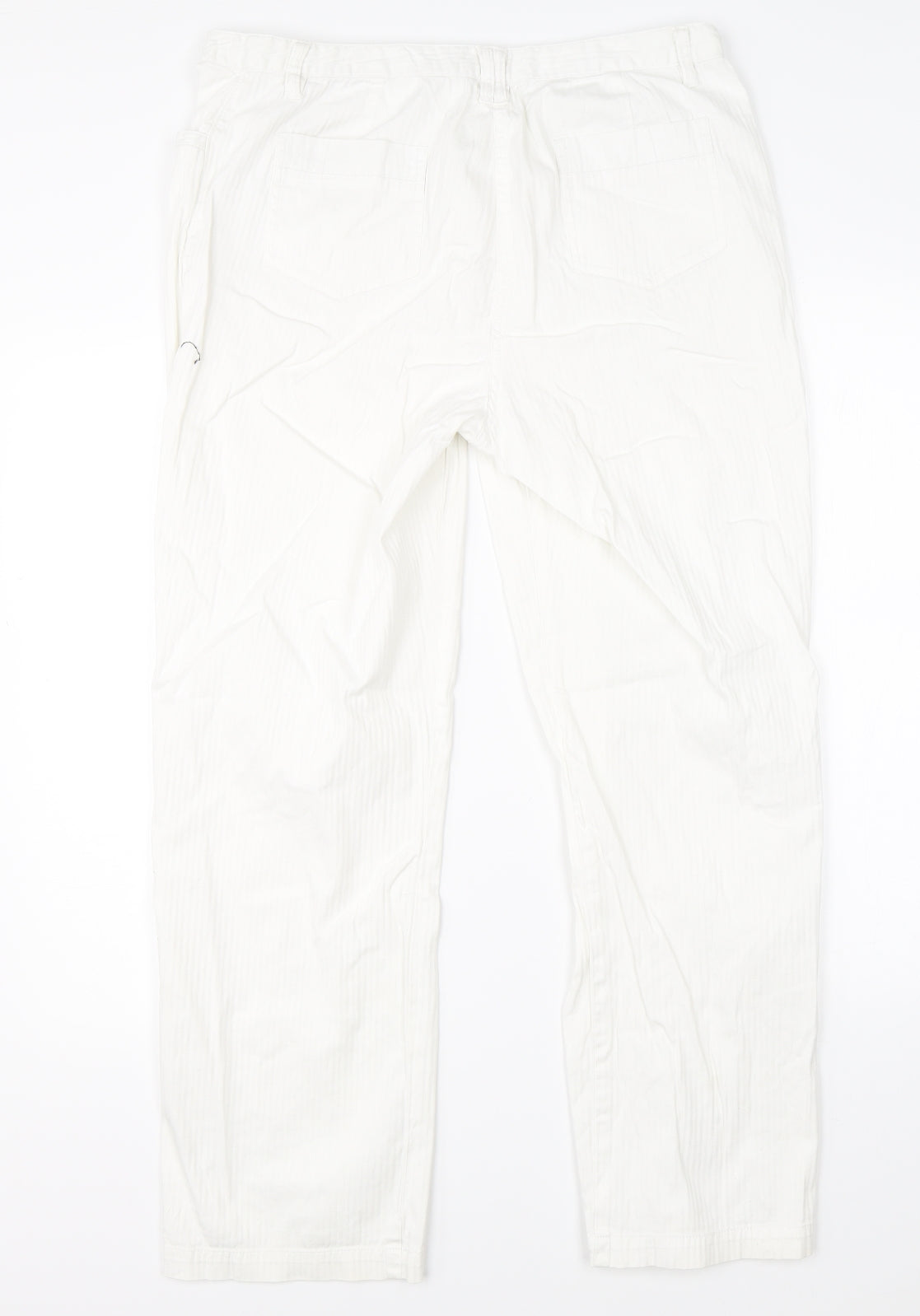 Preworn Womens White   Capri Trousers Size 14 L26 in