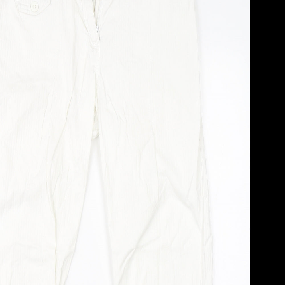 Preworn Womens White   Capri Trousers Size 14 L26 in