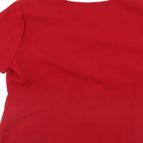 Satsuma Womens Red   Basic Blouse Size 18