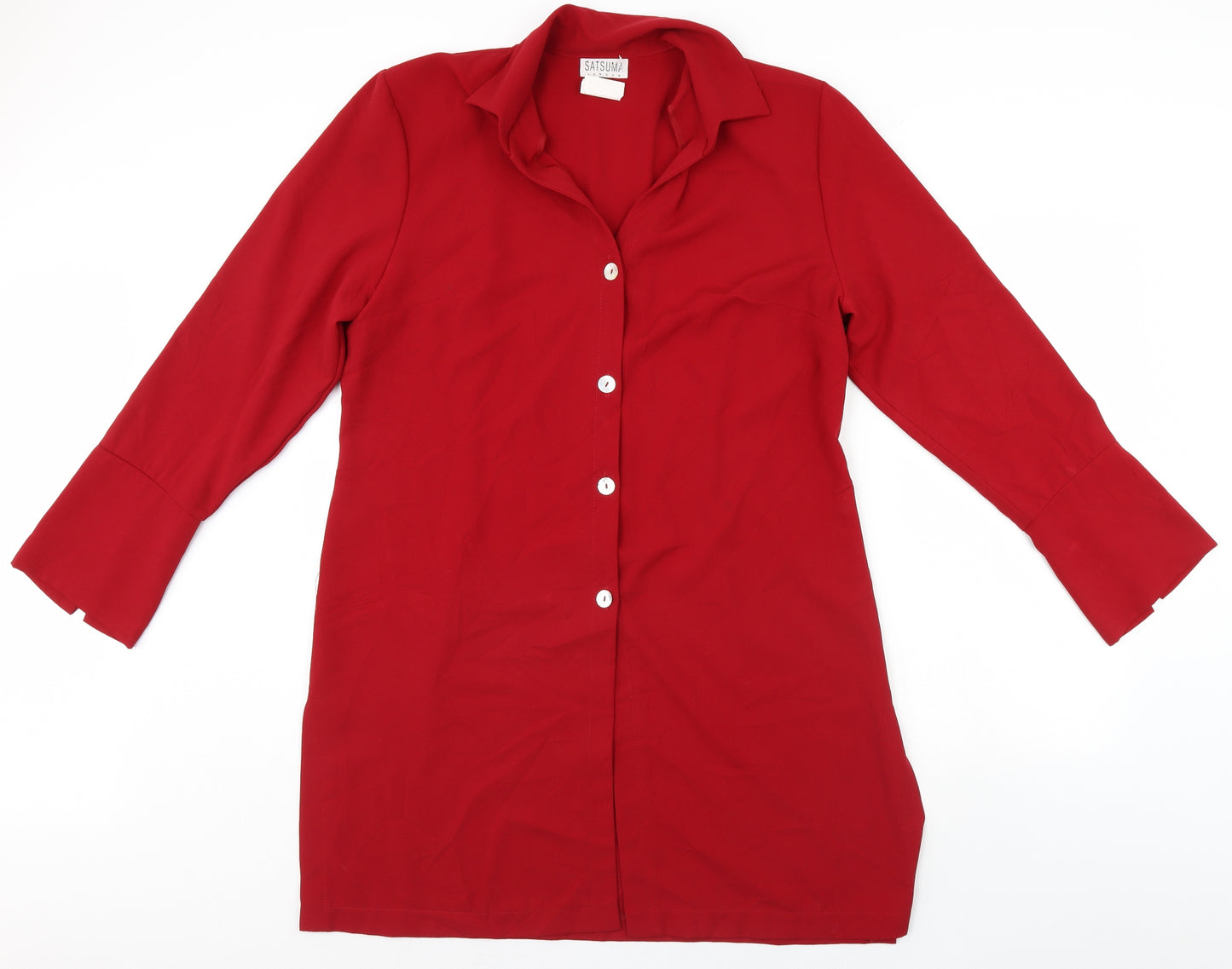 Satsuma Womens Red   Shirt Dress  Size 18