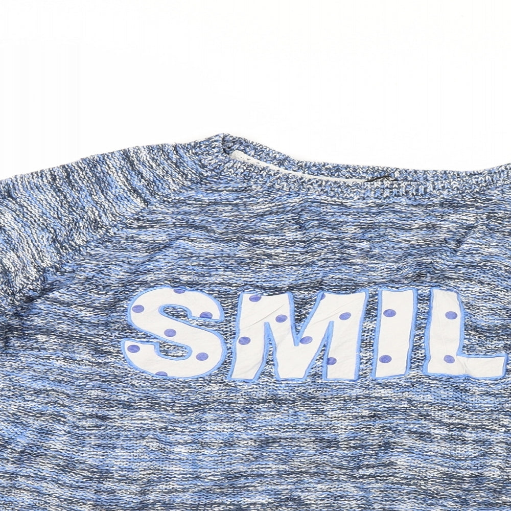Label be Womens Blue   Pullover Jumper Size 26