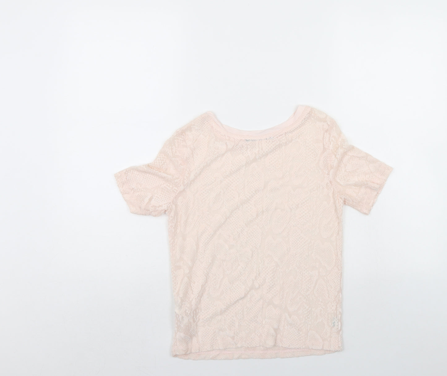 Atmosphere Womens Pink Animal Print  Basic T-Shirt Size 6