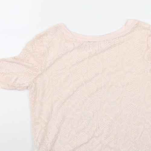Atmosphere Womens Pink Animal Print  Basic T-Shirt Size 6