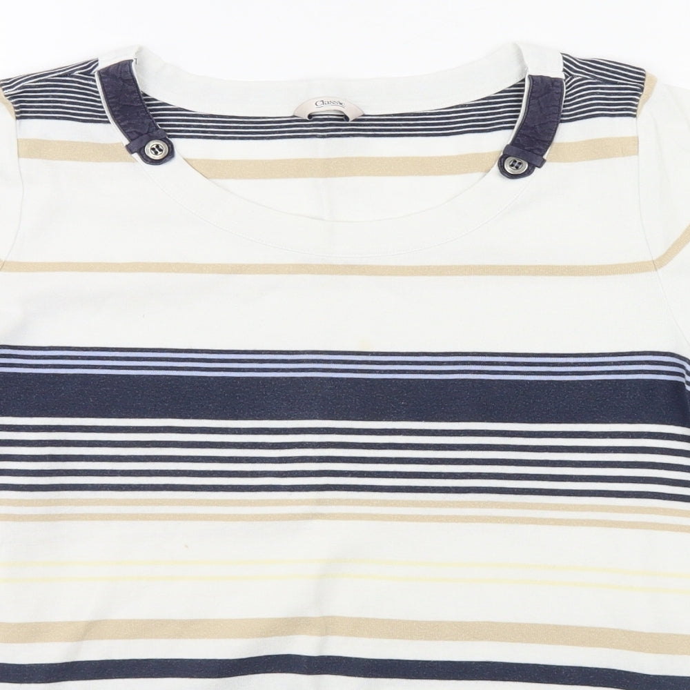 Classic Womens Multicoloured Striped  Basic Tank Size 14