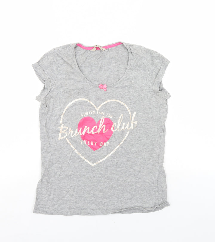 TU Womens Grey Top Nightshirt Size 10