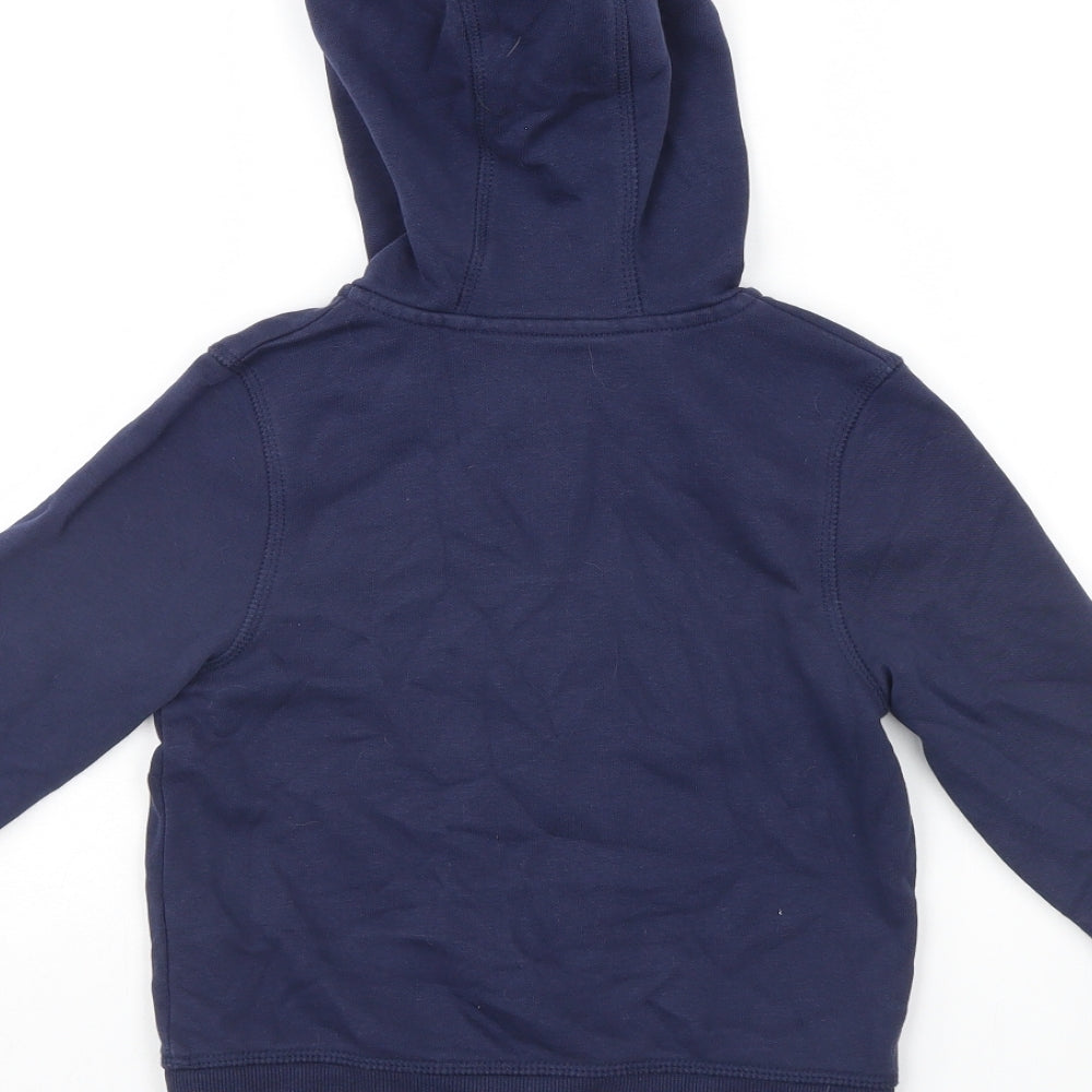 George Boys Blue   Full Zip Hoodie Size 2-3 Years