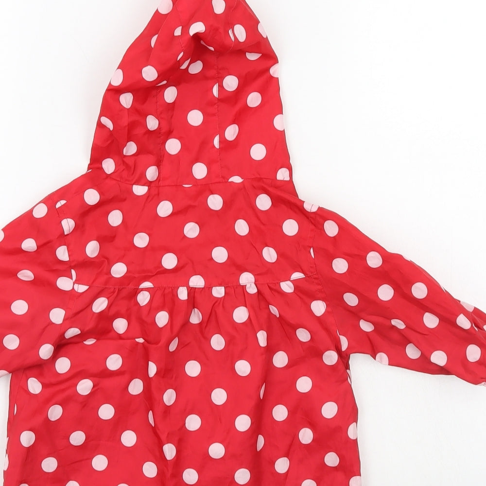NEXT Girls Red Polka Dot  Rain Coat Coat Size 6-9 Months