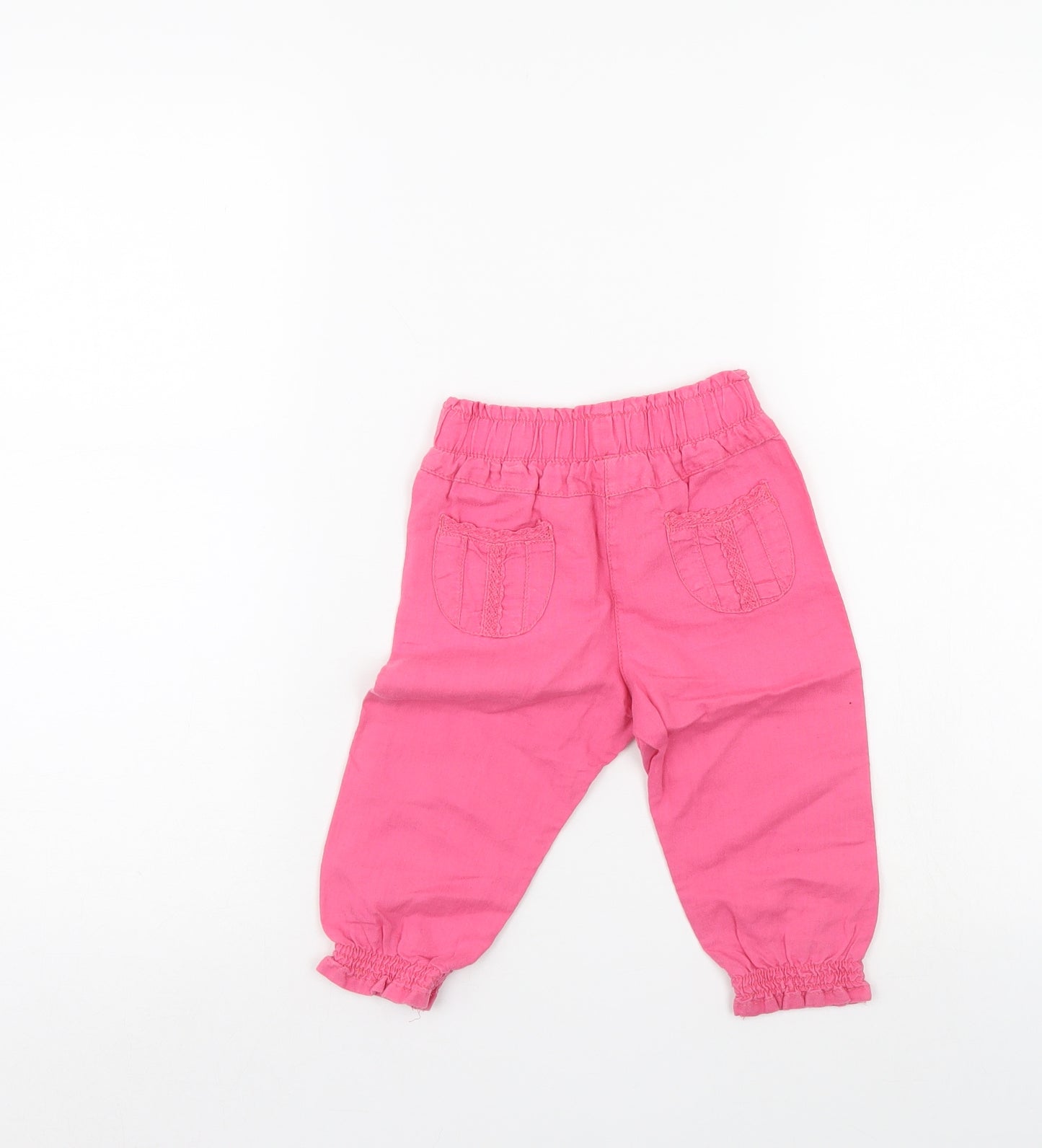 NEXT Girls Pink   Pedal Pusher Trousers Size 12-18 Months