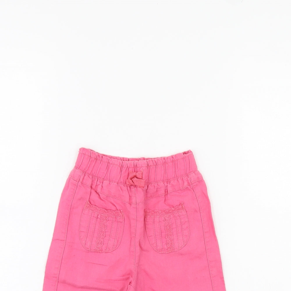 NEXT Girls Pink   Pedal Pusher Trousers Size 12-18 Months