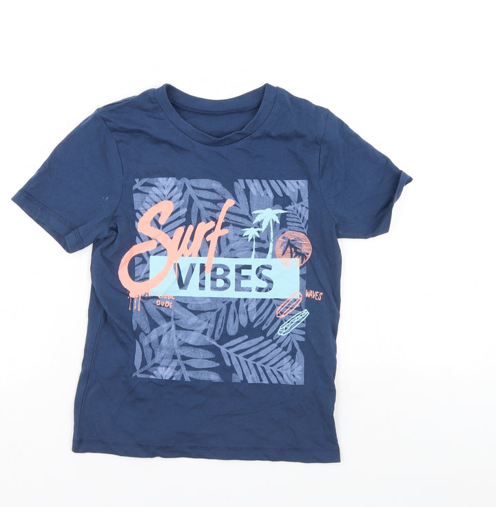 George Boys Blue   Basic T-Shirt Size 7-8 Years