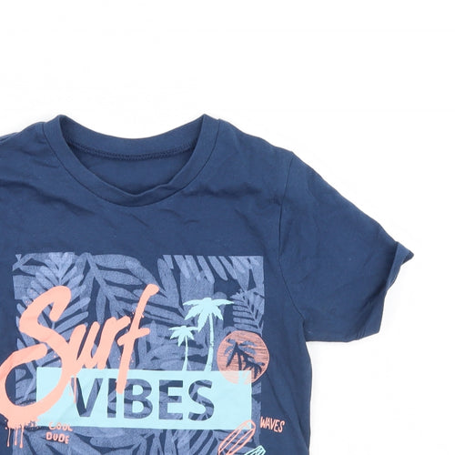George Boys Blue   Basic T-Shirt Size 7-8 Years