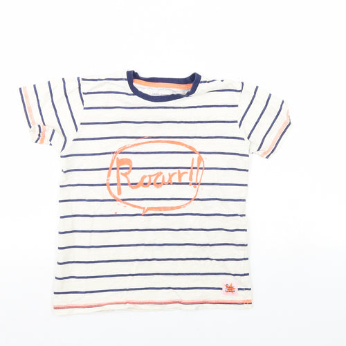 JimJams Boys Multicoloured Striped  Basic T-Shirt Size 7-8 Years