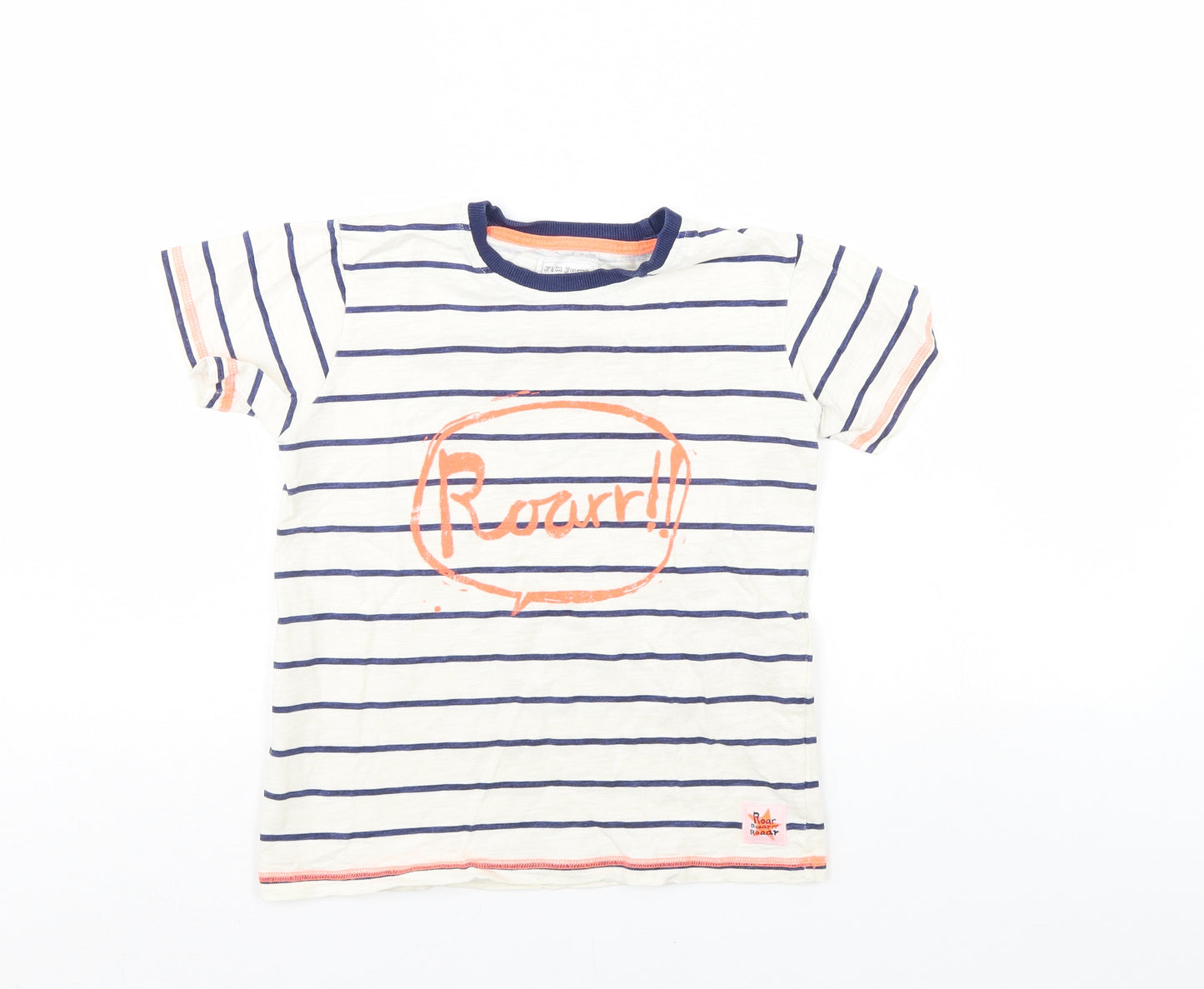 JimJams Boys Multicoloured Striped  Basic T-Shirt Size 7-8 Years