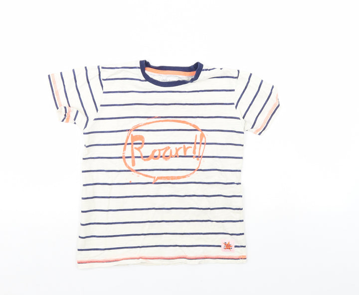 JimJams Boys Multicoloured Striped  Basic T-Shirt Size 7-8 Years