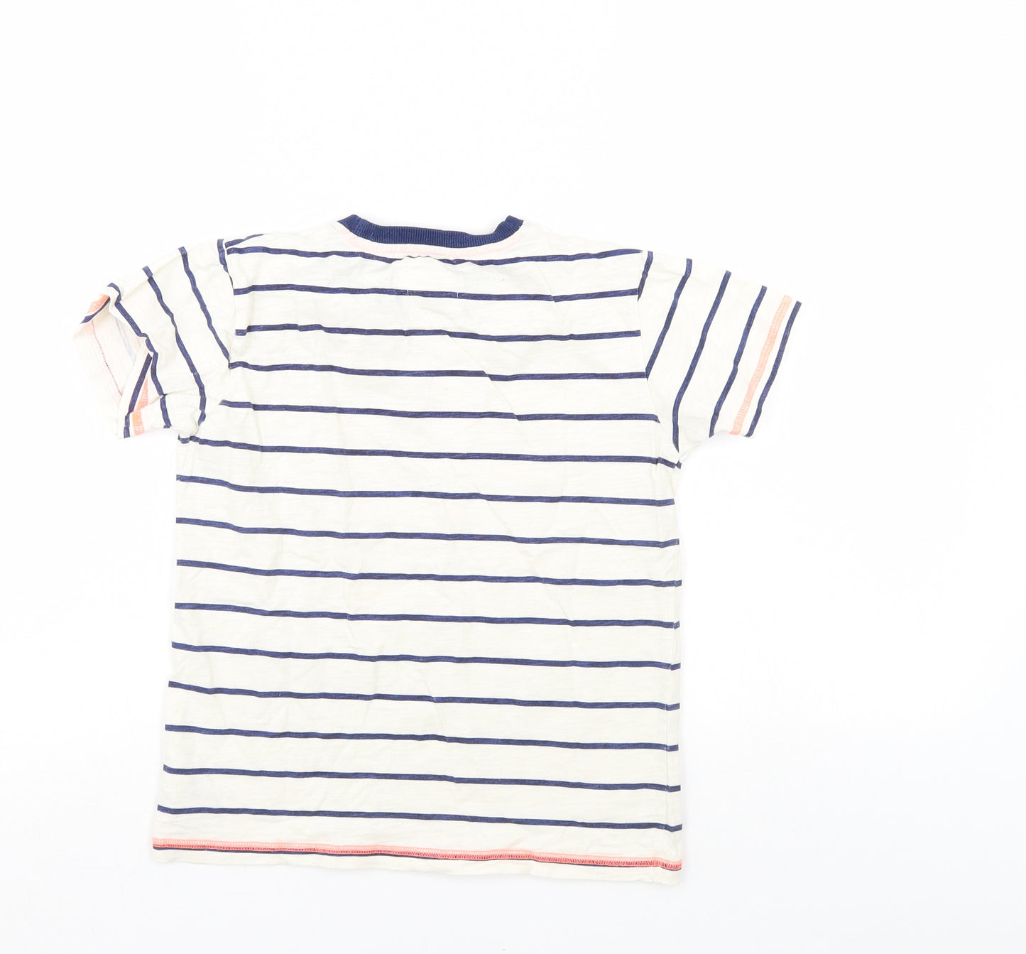 JimJams Boys Multicoloured Striped  Basic T-Shirt Size 7-8 Years