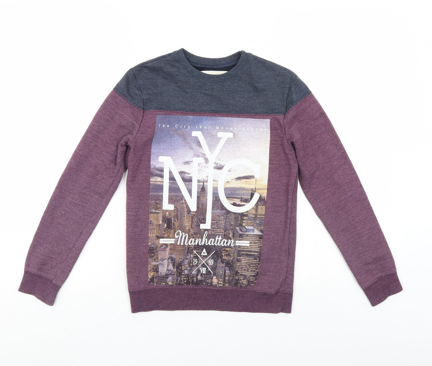River Island Girls Purple   Pullover Sweatshirt Size 9-10 Years
