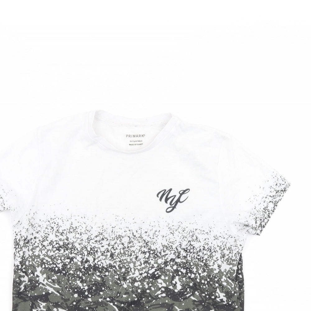 Primark Boys Multicoloured Camouflage  Basic T-Shirt Size 10-11 Years