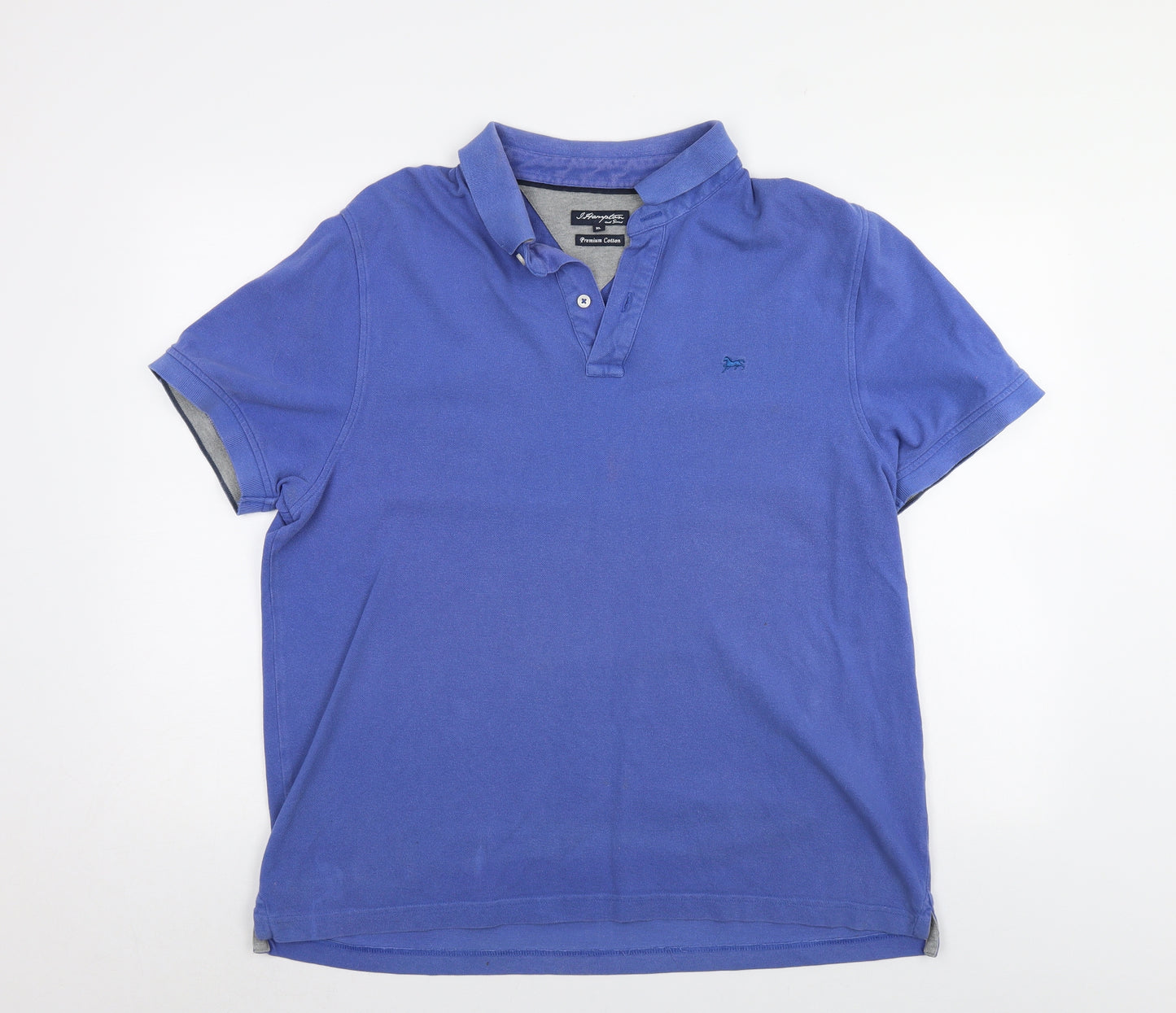 J. Hampton and Sons Mens Blue    Polo Size XL