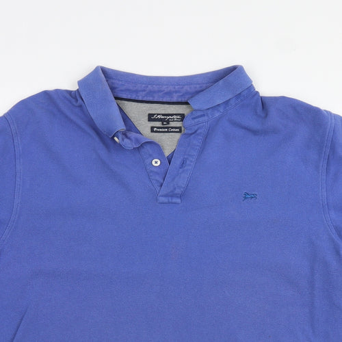 J. Hampton and Sons Mens Blue    Polo Size XL