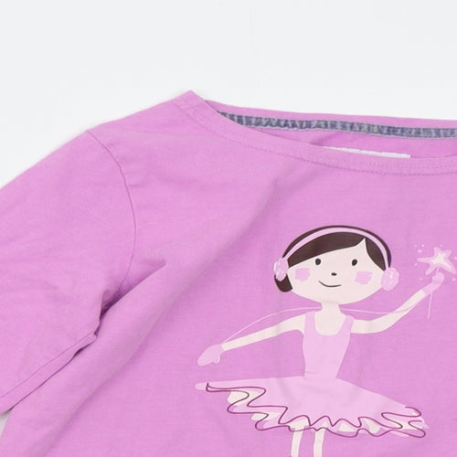 Lazy Jacks Girls Purple   Basic T-Shirt Size 5-6 Years