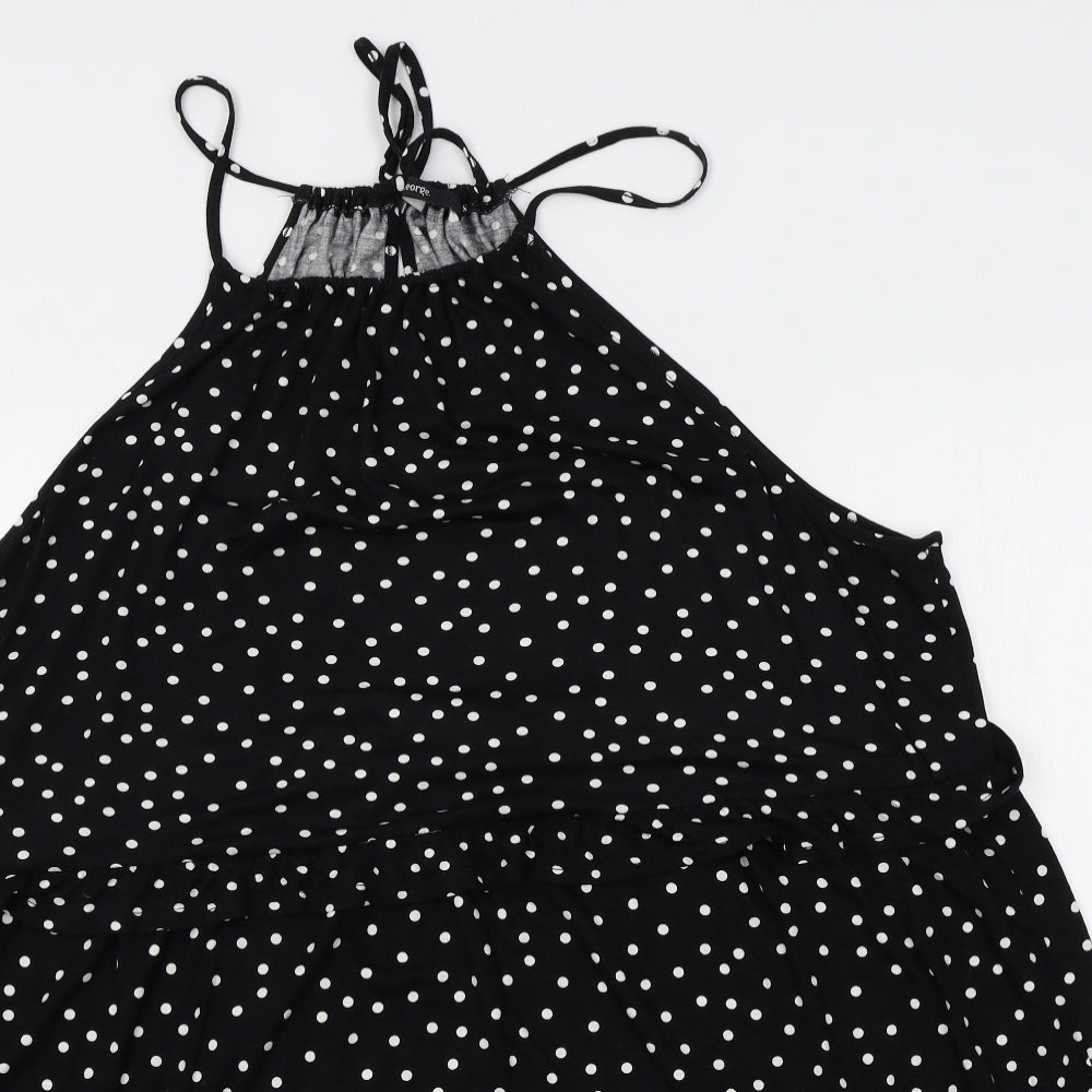George Womens Black Polka Dot  A-Line  Size XL