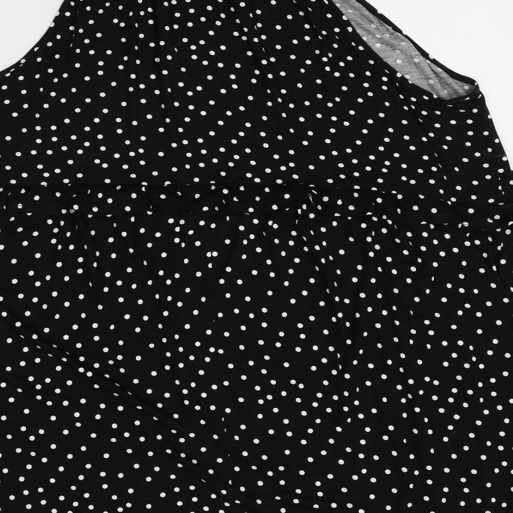 George Womens Black Polka Dot  A-Line  Size XL