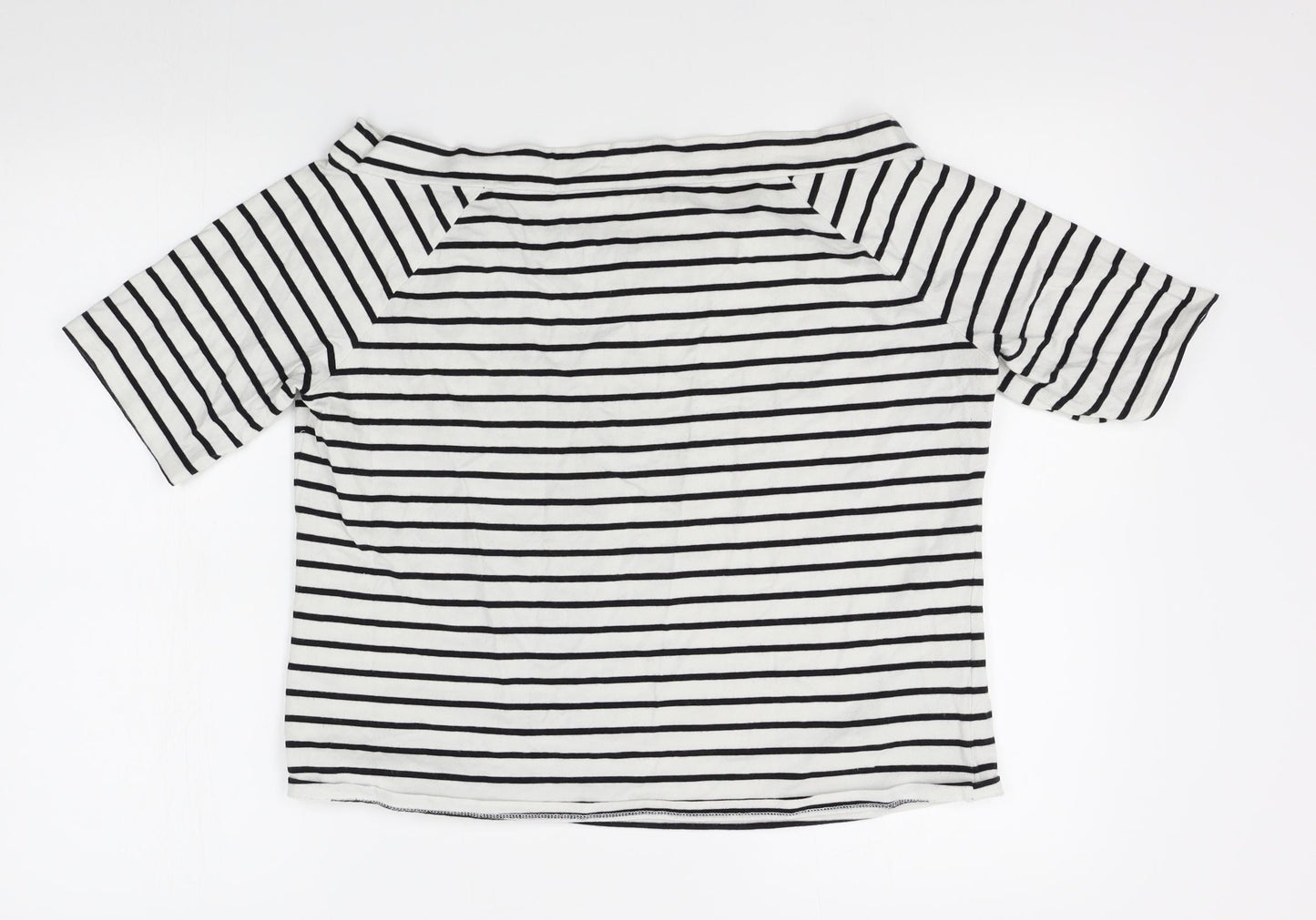 George Womens White Striped  Basic T-Shirt Size 18