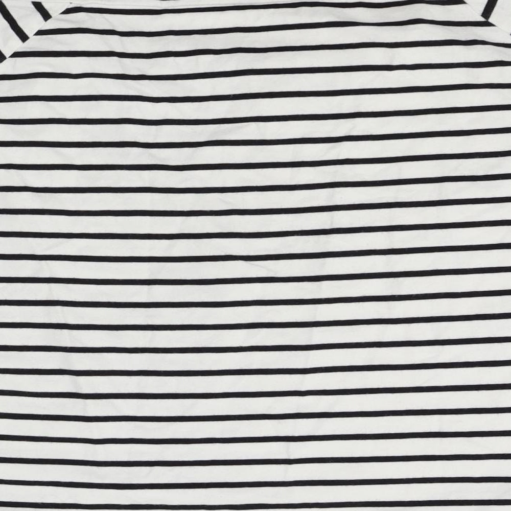 George Womens White Striped  Basic T-Shirt Size 18