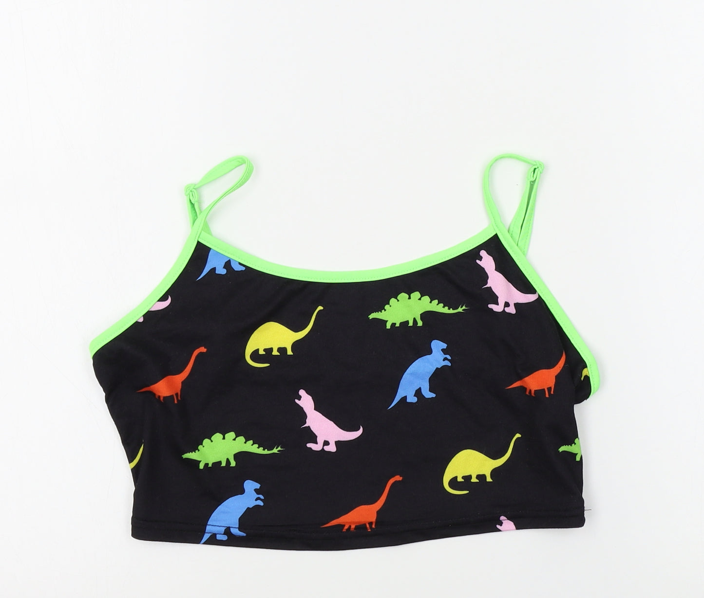 SheIn Womens Black   Cropped Tank Size M  - dinosaur pattern