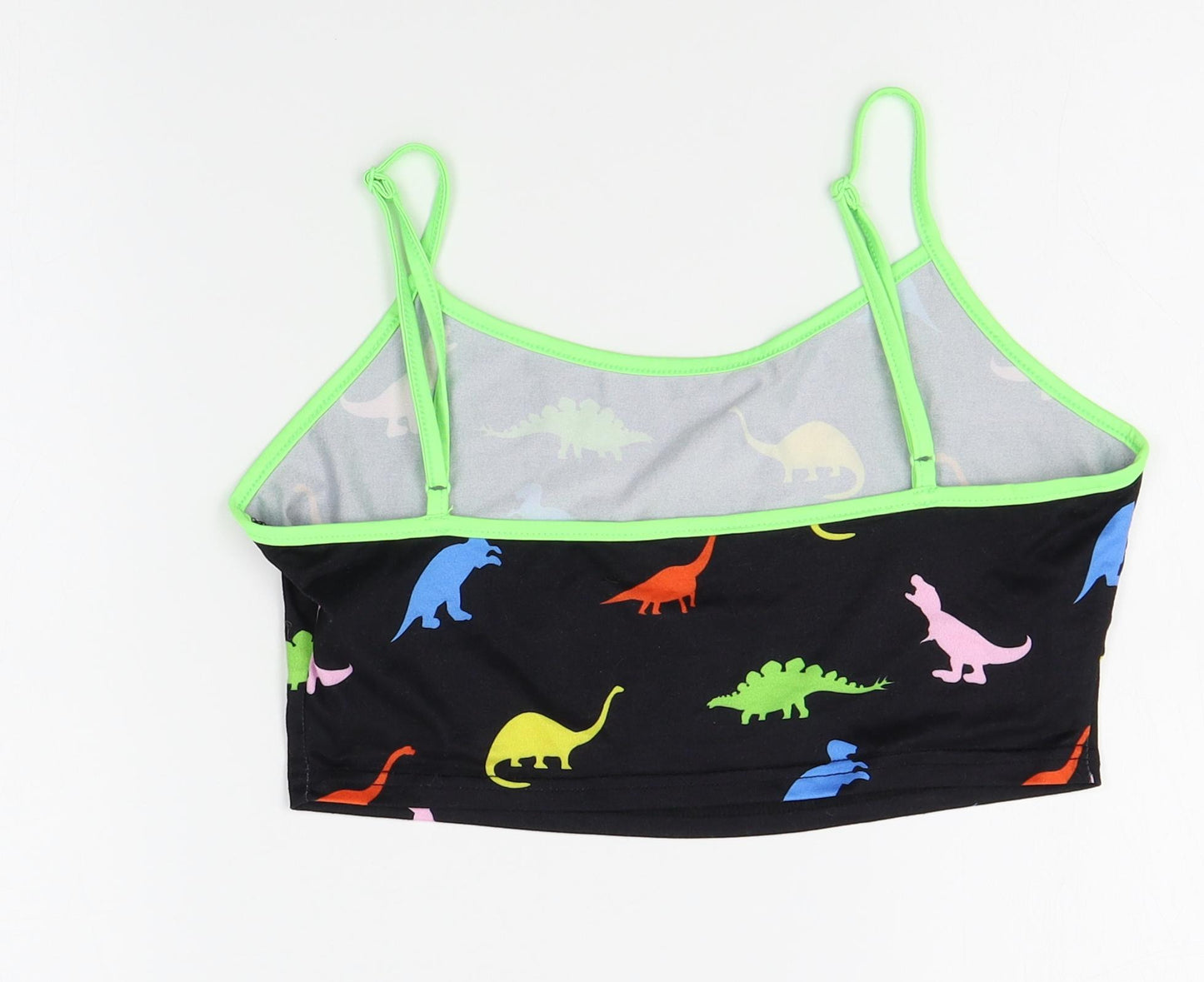 SheIn Womens Black   Cropped Tank Size M  - dinosaur pattern