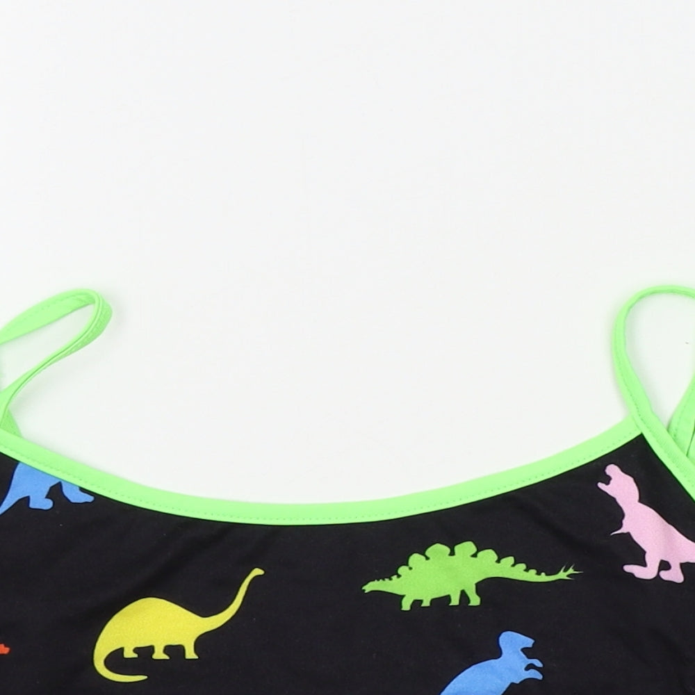 SheIn Womens Black   Cropped Tank Size M  - dinosaur pattern