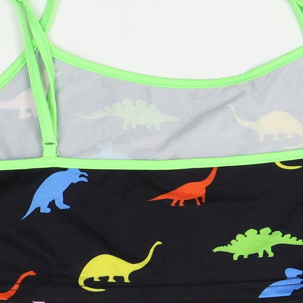 SheIn Womens Black   Cropped Tank Size M  - dinosaur pattern