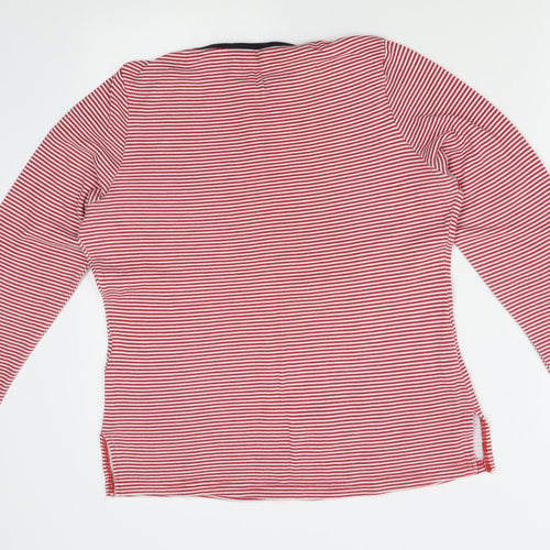 Fashion extra Womens Red Striped  Pullover Jumper Size 14