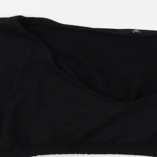 Missguided Womens Black   Pullover Sweatshirt Size 14  - cropped
