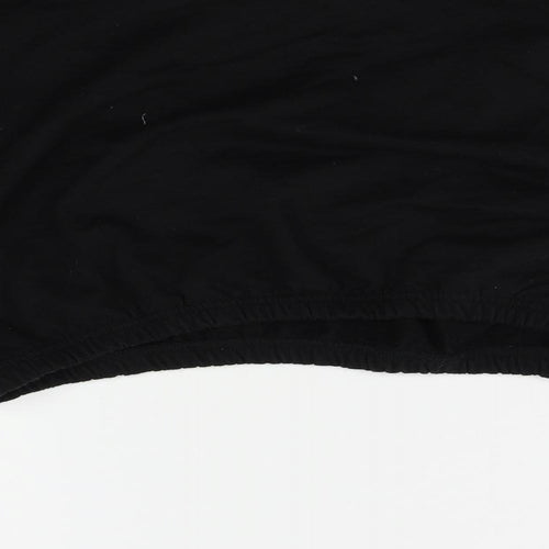 Missguided Womens Black   Pullover Sweatshirt Size 14  - cropped
