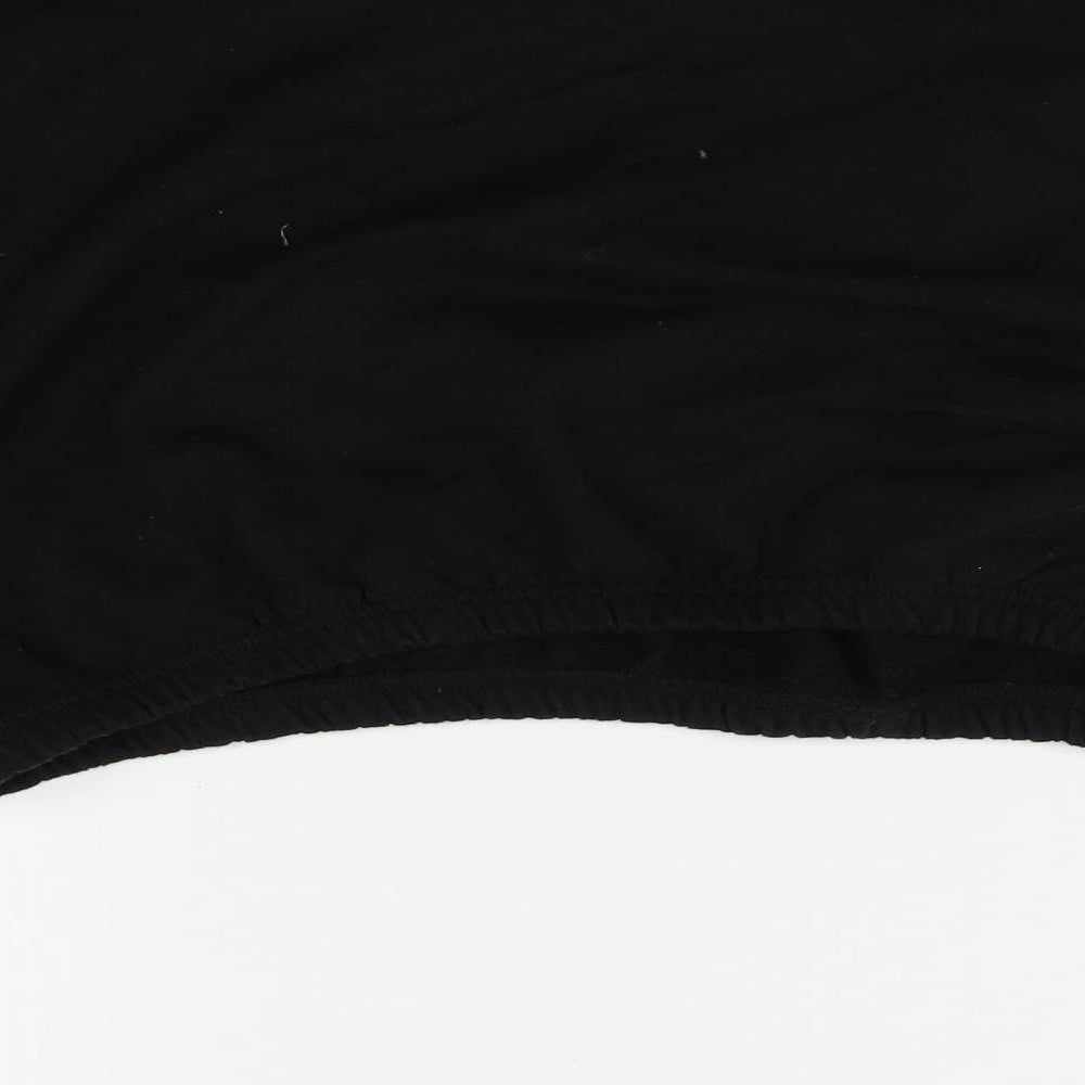 Missguided Womens Black   Pullover Sweatshirt Size 14  - cropped
